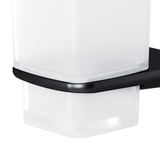 Стеклянный стакан с настенным держателем Am.Pm Inspire 2.0 чёрный матовый A50A34322